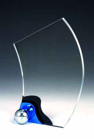 ACRYLIC Clear/Blue  165x110x12mm
