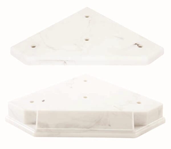 ASB THREE POST PLASTIC BASE/LID SET - WHITE