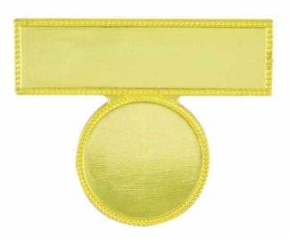 RECTANGULAR METAL BADGE w/- 25mm Insert