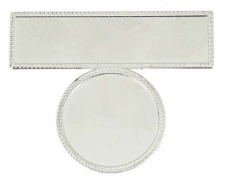 RECTANGULAR METAL BADGE w/- 25mm Insert