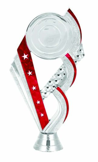FIVE STAR HOLDER - SILVER/RED