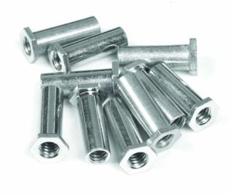25mm HEX HEAD FERRULE - ZINC PLATED - pack 100