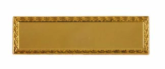 RECTANGULAR METAL BADGE