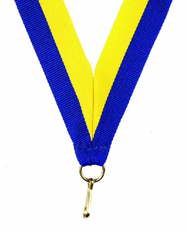 KWIK KLIP MEDAL RIBBONS - ROYAL BLUE/YELLOW