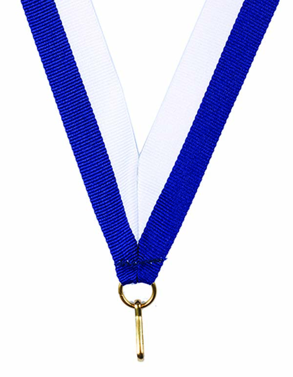 KWIK KLIP MEDAL RIBBONS - NAVY BLUE/WHITE