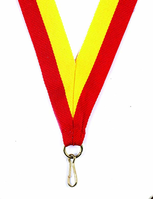 KWIK KLIP MEDAL RIBBONS - RED/YELLOW