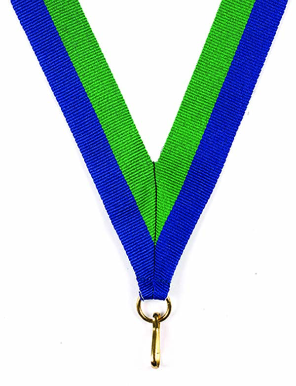 KWIK KLIP MEDAL RIBBONS - ROYAL BLUE/GREEN