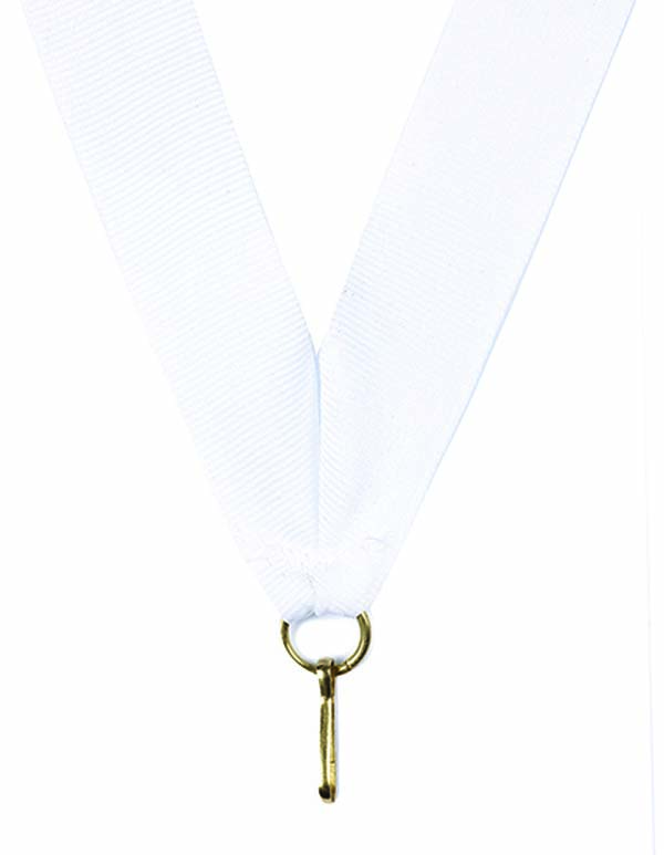 KWIK KLIP MEDAL RIBBONS - WHITE