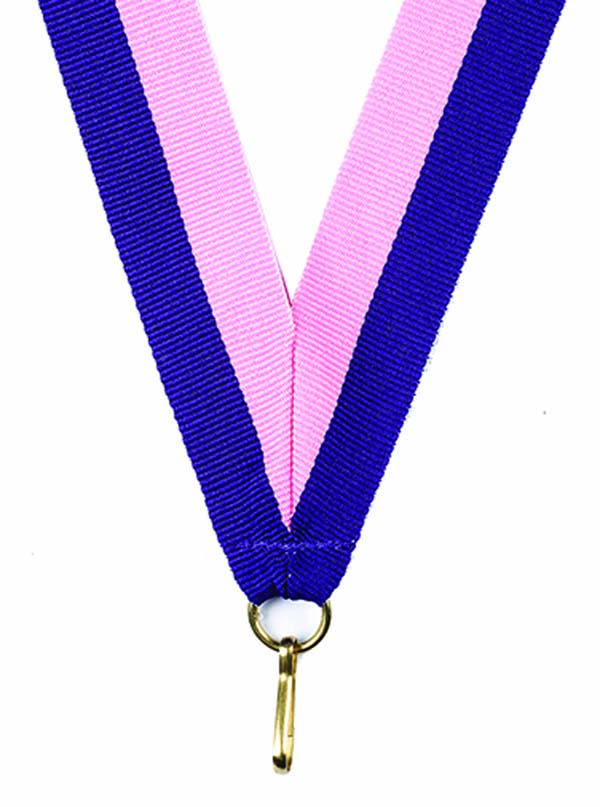 KWIK KLIP MEDAL RIBBONS - PURPLE/PINK