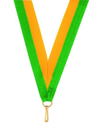 KWIK KLIP MEDAL RIBBONS - GREEN/GOLD