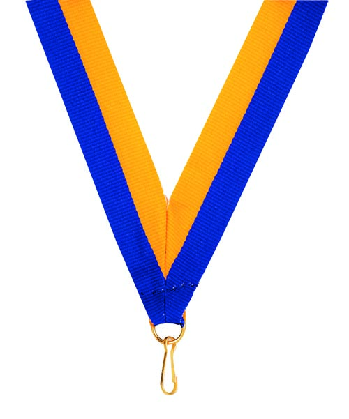 KWIK KLIP MEDAL RIBBONS - ROYAL BLUE/GOLD