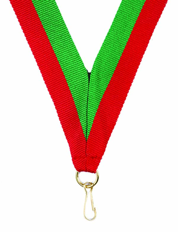 KWIK KLIP MEDAL RIBBONS - RED/GREEN