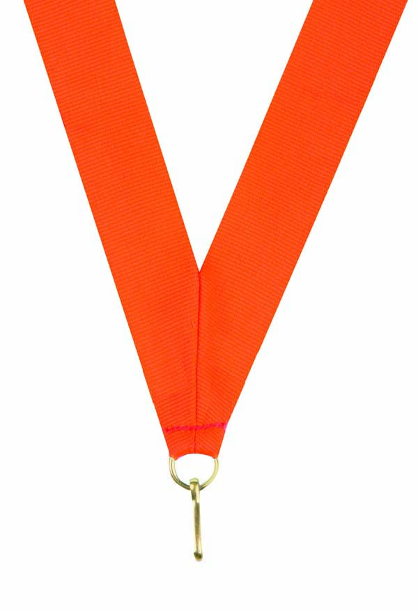 KWIK KLIP MEDAL RIBBONS - FLUORO/NEON ORANGE