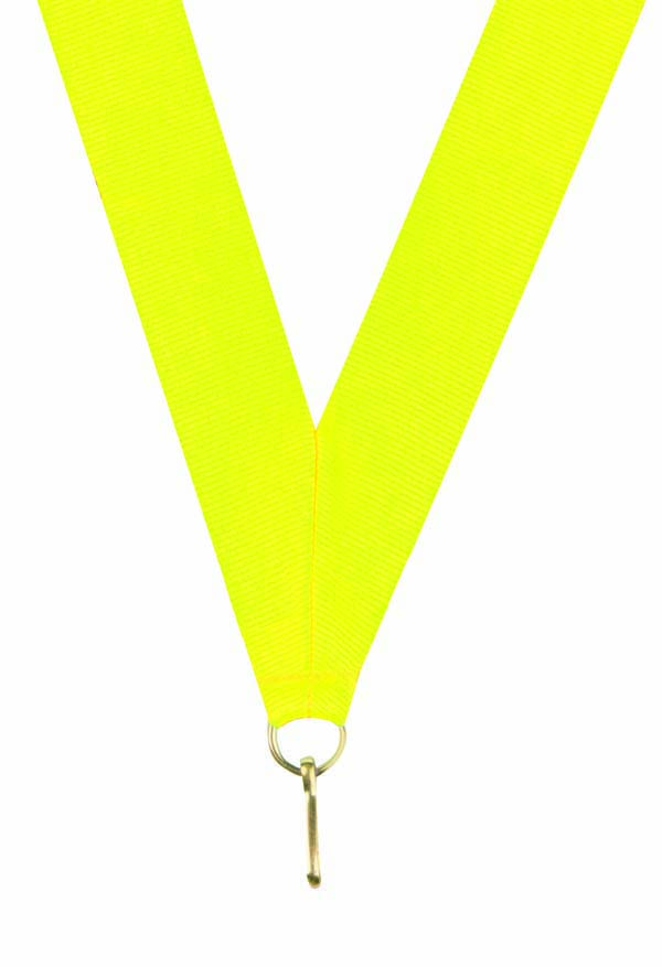 KWIK KLIP MEDAL RIBBONS - FLUORO/NEON YELLOW