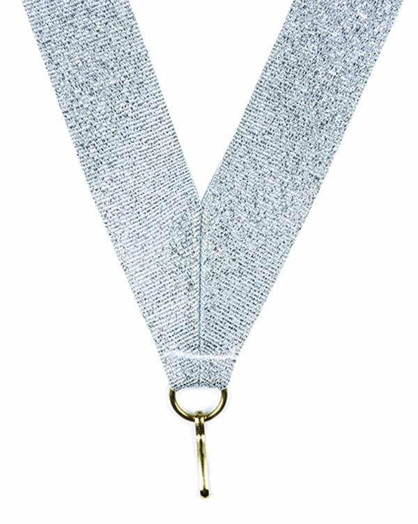 KWIK KLIP MEDAL RIBBONS - SILVER METALLIC
