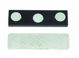 THREE POST PLASTIC MAGNETIC BADGE BACK