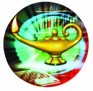 MYLAR HOLOGRAPHIC  2"/50mm LAMP OF KNOWLEDGE Insert