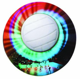 MYLAR HOLOGRAPHIC 2"/50mm VOLLEYBALL Insert