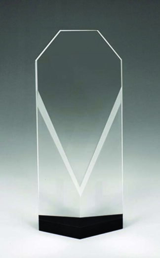 BLACK/CLEAR CRYSTAL AWARD