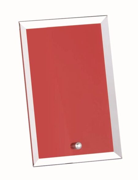 GLASS PLAQUE WITH STRUT