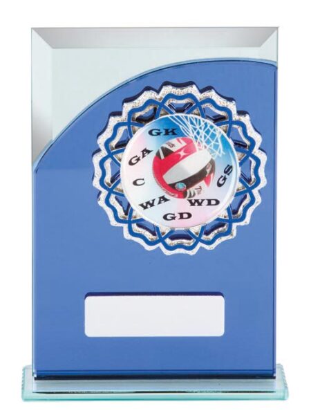 NETBALL GLASS AWARD - 50mm Insert