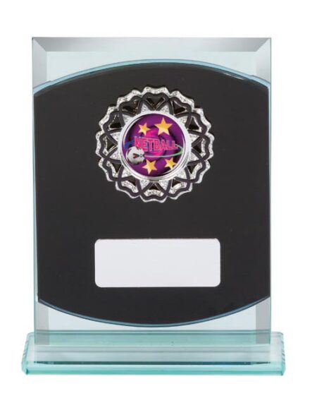 NETBALL GLASS AWARD - 25mm Insert
