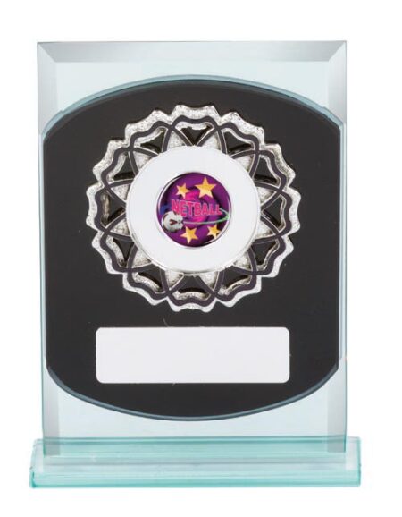 NETBALL GLASS AWARD - 25mm Insert