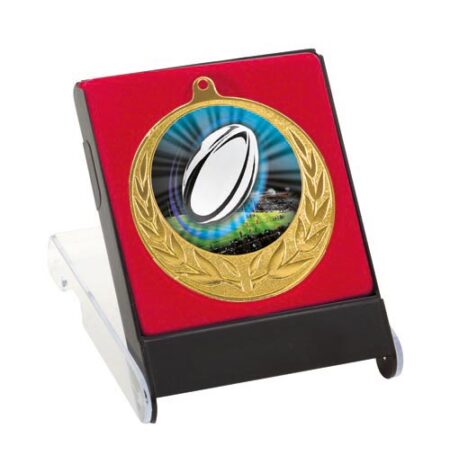 RUGBY MEDAL AWARD - 50mm Insert