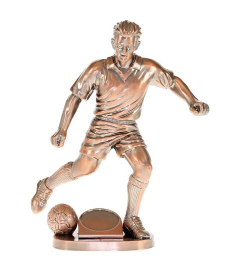 SOCCER FIGURINE - MALE - ELECTRO BRONZE - 25mm Insert