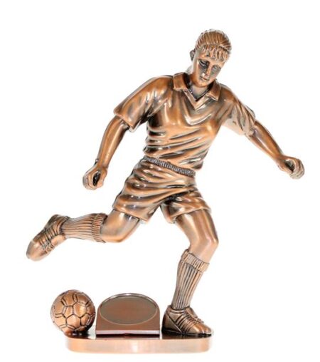 SOCCER FIGURINE - FEMALE - ELECTRO BRONZE - 25mm Insert