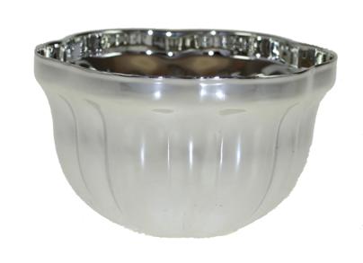 METAL BOWL- 80mm DIA - SILVER