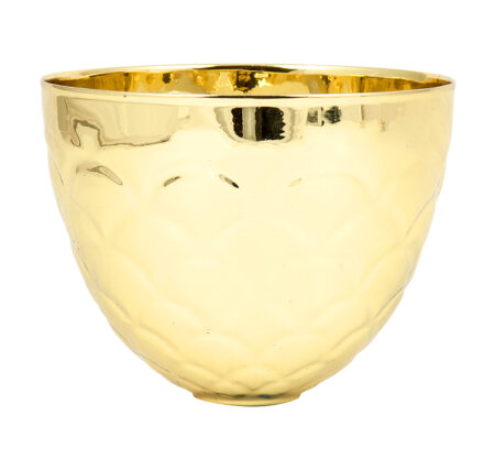 120mm DIA METAL BOWL - GOLD