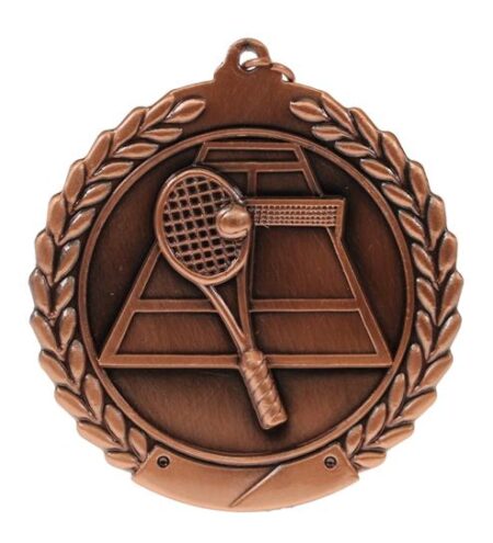 70mm SCULPTED MEDAL - TENNIS - BRONZE
