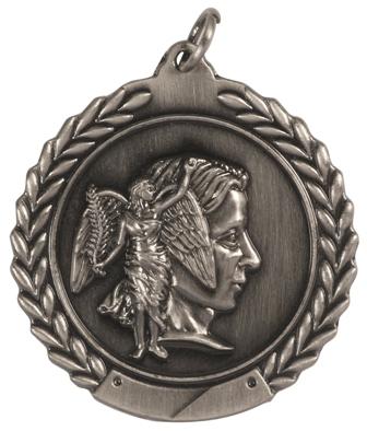 45mm SCULPTED MEDAL - ACHIEVEMENT - ANTIQUE SILVER