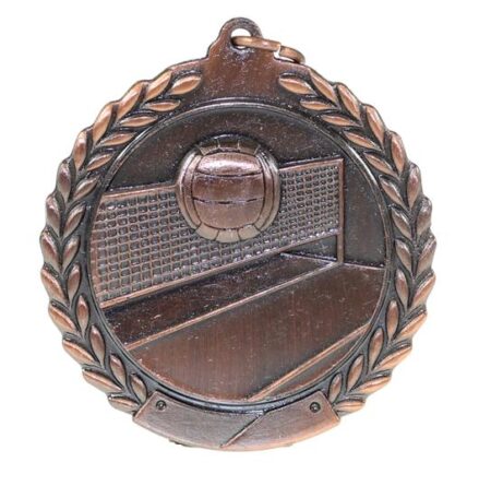 45mm SCULPTED MEDAL - VOLLEYBALL - BRONZE