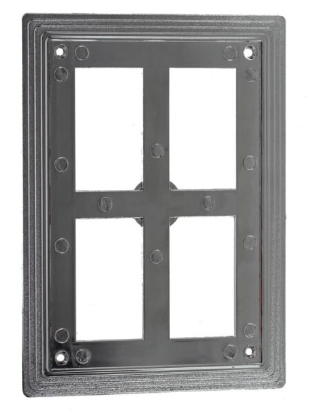PLATE HOLDER FOR PLAQUE FRONT - TAKES 250mm x 225mm ENG PLATE - SILVER