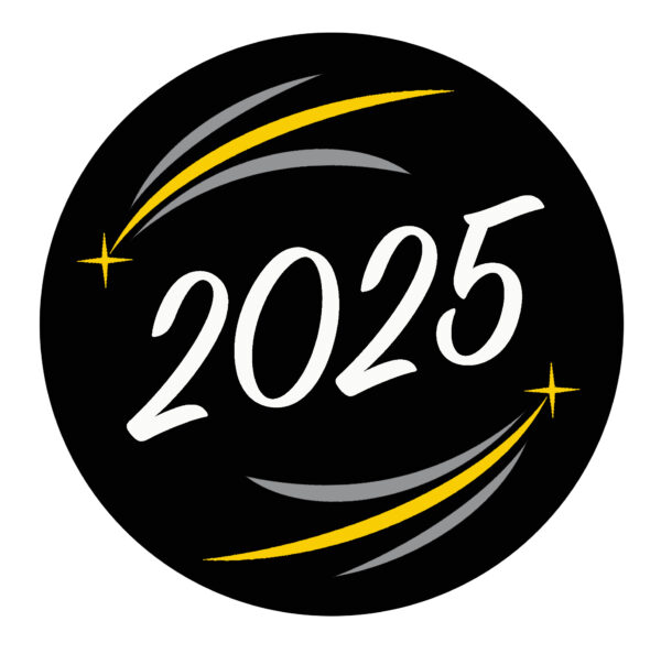 YEAR DATE - 2" BLACK ACRYLIC DOME Insert